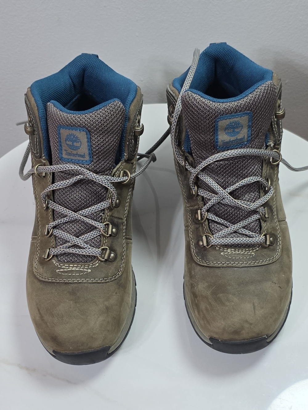 Timberland Men’s Brown Work Boots with Blue Lining